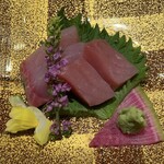 Hakata Sushi Takayama - マグロ刺身→正直、前３貫の余韻に浸っており、印象が薄い。