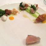 イル プレージョ - 14.2月 鰆の40℃調理　カルダモンの香り　菜の花/大根/みかん/ モッリーカ