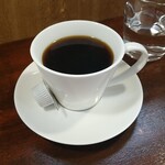 キッチン ブルー グローブ - ホットコーヒーのアップ