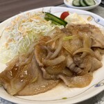 蘭々の湯 - 生姜焼き定食1,100円