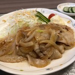 蘭々の湯 - 生姜焼き定食1,100円