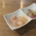 酒肴場 屯 - イシガキダイ、マダイ、ホタテ