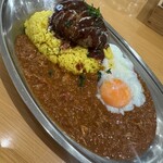 NOAM GARDEN - ハンバーグカレー ルー、ライス増量 温泉玉子トッピング