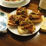 ノリノ穴 - マッシュルームと、ミートソースのピンチョス♪