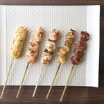 Today's Grilled skewer of various types of chicken (2 of each)