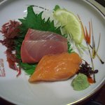 味愛おか半 - お昼御膳のさしみ