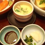 味愛おか半 - お昼御膳の茶碗蒸しと御新香