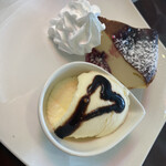 亜羅琲珈 - 今週のケーキ2種からバスクチーズケーキを選択