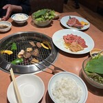 大昌園 上津店 - イチボステーキ1310円、大昌園カルビ、上ホルモン