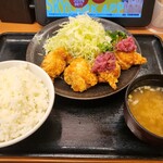 から好し  - 梅しそ唐揚げ合盛り定食