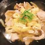 butanikujiruudombe - 豚肉汁うどん（関西だし）