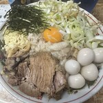 Jikasei Men Masaki Hinyuuka - 麺が主役の油そば(ネギ+うずらトッピング)