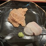 茜坂大沼 - 馬面ハギとの肝和えと鯛