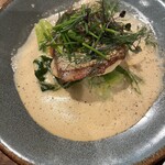 LA TABLE DE YAMASAKI - Filet de daurade poêlé, sauce crevettes de sakura