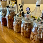 梅干しサワーと日本酒 - 