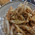 ゆで太郎 もつ次郎 - 野菜かき揚げ丼