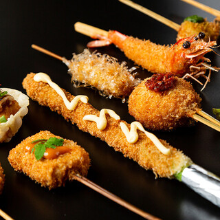 厳選素材を使った創作串揚げをリーズナブルにご提供◎