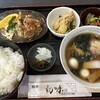 Hatsumi - 日替わり定食（800円）　ミニラーメン・唐揚げ・ちくわ天・煮物・ご飯