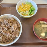 Sukiya - 牛丼並ランチセット