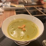 和フレンチバル村塾 - スープ　グリーンピースを使った季節のスープ❤︎