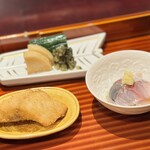 壽山 - 鯵フライ 鯵刺身