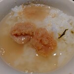 Hakata Motsunabe Yamaya - ご飯、明太子、辛子高菜、うまだしおかわり自由