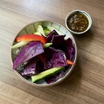 Fresh raw vegetables with Chinese miso