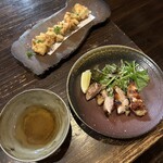 Yonayona - 三河赤鶏の塩麹焼きと筍の天ぷら