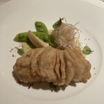La Provence - メインの魚料理、アイナメのフリット