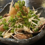 焼きもの家 慶 - 牛肉炙りおろしポン酢。厚切り牛しゃぶの趣。