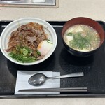 松屋 - 元祖旨辛焼き牛めし参鶏湯風スープセット