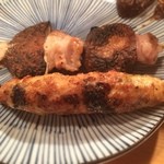 焼鳥 若竹 - つくね、しいたけ