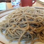 手打そば ながいけ - 桜海老の天せいろの蕎麦( ¥100で粗挽きにしました)
      (2014.3.7)