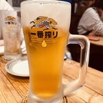 Sumibiyaki Tori Raku - 生ビール