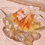 Sushi Murayama - 赤貝とジュンサイ、クレソンの酢味噌和え