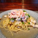 燕三条イタリアンBit - 山北産ズワイ蟹のオイルソーススパゲッティ　2400円