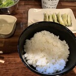 ながの家 - 水茄子と白飯