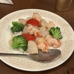 好天 - 海老と帆立の塩炒め