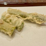 京都祇園 天ぷら八坂圓堂 - アスパラガス