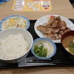 松屋 - 豚カルビW定食特盛豚汁S