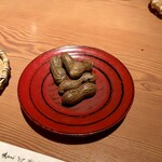 鴨シャブ 竹亭 - お通し落花生