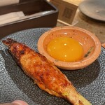 Sumiyaki Daishin Yurigaokaten - 粗挽きつくね 卵黄