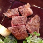 ロースステーキのアップ