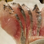出羽鮨 - 関アジ。