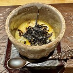 天ぷら たけうち - 松葉蟹と天草海苔の茶碗蒸し