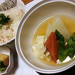 八百亀 - 2014・3コース煮物とご飯