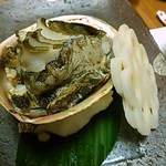 八百亀 - 2014・3　コースとは別、アワビの塩蒸し