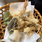 Mitsu kura - 天ぷらも、サクサク脂っこくない。