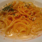 とまと座 - 貝柱とエリンギの明太子クリームソース生パスタ。 (2011.5月）