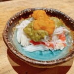 順 - 蟹の身と蟹味噌と雲丹